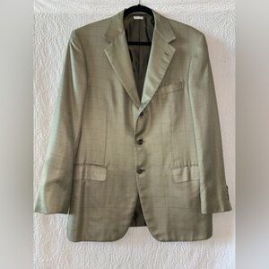 Brioni Nomentano Window Pane Silk Suit Blazer Jacket